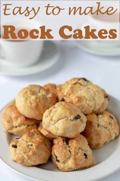 easy to make rock cakes on a white plate