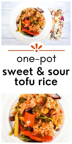 one pot sweet and sour tofu rice is the perfect side dish for any meal