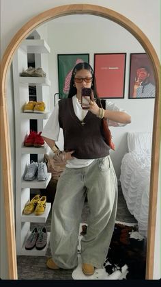 Boho Streetwear Outfits, Cfg Outfit, Tomboy Fall Outfits, Fashion Killa Outfits, How To Have Style, Street Style Outfits Casual, Ootd Streetwear, Streetwear Inspo, Brown Vest