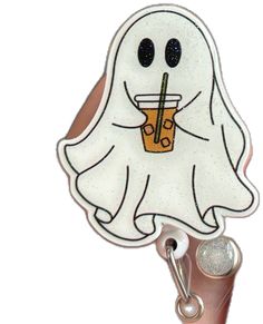 Fun White Badge Reel For Personal Use, Halloween Badge Reel, Spooky Cute, Cute Ghost, Id Holder, Badge Holders Lanyard, Badge Holders, Badge Reel, Ghost