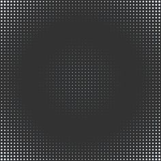 an abstract black and white background with halftone dots in the center, forming a circular shape