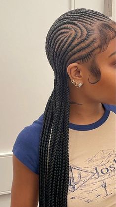 Cornrows Natural Hair, Cornrows Braids For Black Women, Twisted Hair, Braided Hairstyles For Black Women Cornrows, Feed In Braids Hairstyles, Hairstyle Inspo, Braided Cornrow Hairstyles