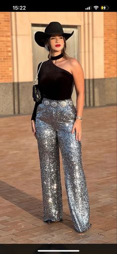 Western Disco Outfit, Cowgirl Glam Outfit, Curvy Western Outfits, Curvy Cowgirl Outfits, Glam Cowgirl Outfit, Colorado Cowboy, Country Glam Outfit, Disco Cowgirl Outfit