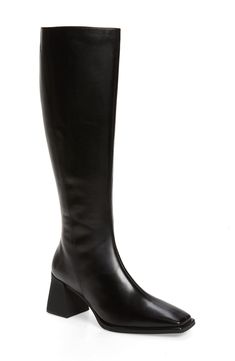 Vagabond Shoemakers Hedda Knee High Boot (Women) | Nordstrom Black Tall Boots, Vagabond Shoemakers, Timeless Boots, Black Leather Knee High Boots, Chelsea Boot Women, Fall Trends Outfits, Leather Outerwear, Tall Boot, Retro Sneakers