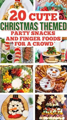 20 cute christmas themed party snacks and finger foods for a crowd