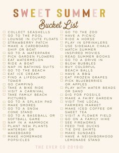 SWEET SUMMER BUCKET LIST UPDATED — The Ever Co Kids Summer Bucket List, Ultimate Summer Bucket List, Summer List, Summer To Do List, Summer Wallpapers, Relaxing Weekend, Summer Things, Summer Stuff