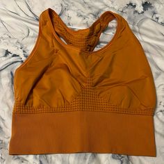 Sweaty Betty Xxl Sports Bra - Golden/Yellow. Washed/ Never Worn. Yellow Sports Bra For Sportswear, Yellow Sleeveless Stretch Sports Bra, Yellow Medium Support Sports Bra, Yellow Moisture-wicking Sports Bra For Athleisure, Yellow Stretch Top With Built-in Bra, Cheap Yellow Moisture-wicking T-shirt, Sweaty Betty, Golden Yellow, Sports Bras