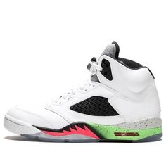 Air Jordan 5 Retro 'Pro Stars' 136027-115 (AJ5/SNKR/Basketball) Green High-top Air Jordan 4 For Sports, Green Air Jordan 4 With Boost Midsole For Sports, Green Air Jordan 4 Sporty Shoes For Sports, Sporty Green Air Jordan 4 For Sports, White Mid-top Air Jordan 4 For Sports, Air Jordan 4 High-top With Speckled Midsole For Sports, Air Jordan 4 With Speckled Midsole For Sports, Sporty Basketball Shoes With Speckled Midsole, Sporty Air Jordan 4 With Speckled Midsole For Sports