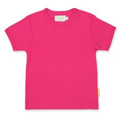 Go back to basics with this simple pink short-sleeved t-shirt. Made from super soft organic cotton and designed with snaps on the smaller sizes to make dressing your little one that little bit easier. Available in all the colors of the rainbow. Snap fastening on sizes up to 2 years Super soft to the touch 100% GOTS certified organic cotton Environmentally friendly AZO-free dyes Machine washable View Toby Tiger's size chart. Oc Inspiration, Dungarees Shorts, Organic Colors, Basic Shorts, Tiger T Shirt, How To Clean Iron, Simple Tshirt, Tutti Frutti, Organic Clothing