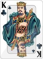 the king of spades is depicted in this playing card