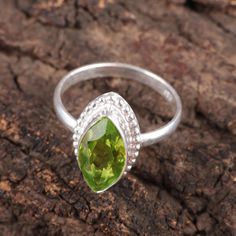 Stamped 925 Peridot Ring For May Birthstone, Silver Peridot Ring Gemstones, Silver Peridot Gemstone Ring, Peridot Ring, Peridot Gemstone, Handcrafted Rings, Ring Sterling Silver, Band Ring, Handmade Ring