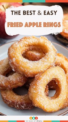 Fried Apple Rings Fried Apple Rings, Fried Apple, Apple Rings, Quick Treats, Quick Dessert, Fried Apples, Autumn Recipes