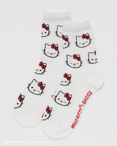 Holiday Stocking : Hello Kitty Apple - Baggu Dr Shoes, Sock Drawer, Crew Sock, Holiday Stockings, Birthday Wishlist, Cute Socks, No. 2, Crew Socks, Hello Kitty