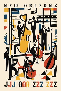 the new orleans jazz band poster