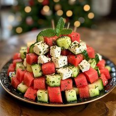 Feta Cheese, 1 Cup, Feta, Cucumber, Side Dishes, Watermelon, Salad, Cheese, Fruit