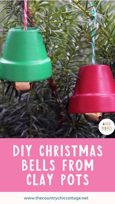 Turn clay pots into these great DIY Christmas Bells! This Christmas bell ornament craft is adorable and perfect for the kids to help make! #Christmas #Christmasornaments #DIYChristmasornament #Chrsitmasornamentcraft #ornaments #ornamentDIY #ornamentcraft #kidscraft Diy Christmas Ornament, Bell Ornaments, Kids' Crafts, Ornament Crafts, Christmas Bells, Clay Pots, Ornaments Diy, Diy Christmas Ornaments, Christmas Inspiration