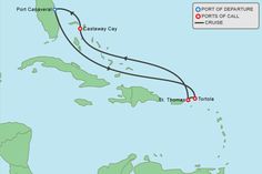 a map showing the route for st thomas to saint thomas, and where it is located