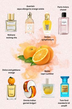 Orange Scented Perfume, How To Smell Like Oranges, Fruity Perfumes For Women, Summer Parfum, Orange Blossom Perfume, Perfume Orange, Perfume Suggestions, Orange Perfume, Perfumes Collection