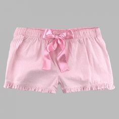 How cute are these adorable, comfy shorts ribbon?! Keep it short and sweet with the V.I.P. Short. Worn as a fashion short or as a sleepwear bottom, these shorts offer a stylish fit made specifically for the ladies and come in a variety of styles. Lightweight and fashionably designed with a scalloped side seam and a piped hem, the V.I.P. Short offers a standout look for women of different sizes. 100% cotton Navy & Orange Chevron Stripe: 100% Polyester Ruched elastic wide waistband with self funct Pajama Lounge, Pink Seersucker, Pj Shorts, Seersucker Shorts, Bridal Parties, Short And Sweet, Field Day, Comfy Shorts, Lounge Shorts