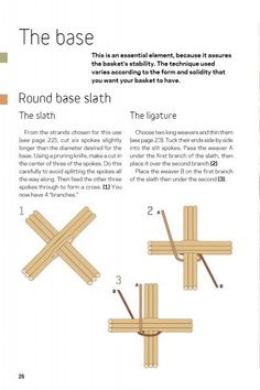 the instructions for how to make a round base slat