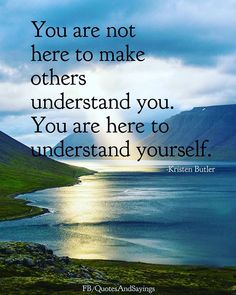 the quote you are not here to make others understand you