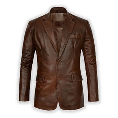 Indulge in the luxury and sophistication of our Men's Leather Blazer Coat, a testament to timeless style and quality craftsmanship. Handcrafted from genuine lambskin leather, this coat boasts an exceptional quality that is palpable in every stitch and seam. Available in both classic black and rich brown, this versatile piece is designed to elevate any outfit and reflect your unique sense of style. Our men's leather blazer coat is more than just an outerwear; it's a statement of elegance and refi Mens Leather Blazer, Brown Leather Blazer, Lambskin Leather Blazer, Formal Blazer, Anniversary Gift For Him, Classic Coats, Leather Cleaning, Blazers For Men, Leather Blazer