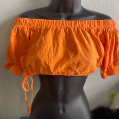 Three Crop Tops Number One Showpo. Size Small Nwot Crinkle Paper Bag Orange Off Shoulder Drawstring Tie For Perfect Fit Under Bust Number 2 Garage Nwt Medium Fits Like Small Floral Hawaiian Luau Open Back Elastic Comfy Material Number 3 Urban Outfitters Size Small Nwt. Deep Neck Striped Crop Crinkle Paper, Hawaiian Luau, Small Crop Tops, Orange Top, Orange Bag, Number 3, Number 2, Orange Red, Open Back