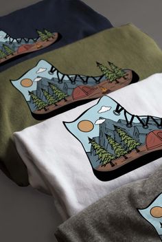 This shirt is a tribute to your love for outdoor adventures, symbolizing the beginning of journeys into nature's embrace. Camping Tee, Military Green, Outdoor Adventures, The Beginning, Outdoors Adventure, Camping, Green