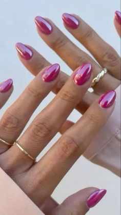 Blue Chrome Nails, Blue Chrome, Basic Nails, Pink Nail, Nails 2024, Go Crazy