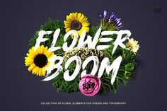 flowers are arranged in the shape of a flower bouquet with the words'flower boom'written on it