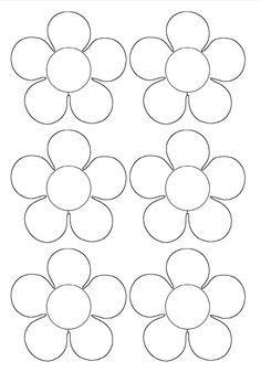 four different flower shapes to make it look like they are cut out from the paper