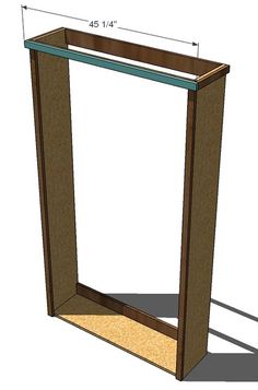 an image of a door frame with measurements for it to be built into the wall