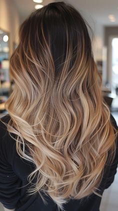 42 Beautiful Balayage Hairstyles That Are Trending Right Now Balayage Hair From Dark To Light, Ombre And Balayage Hair, Brunette Balayage Hair Blonde Caramel Highlights Ombre, Ombre Dark To Light Hair, Blend Brown Roots Into Blonde, Long Roots Blonde, Feyre Hair Color, Natural Bayalage Light Brunette, Different Levels Of Blonde