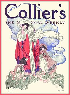 the front cover of collin's magazine, with an illustration of two women