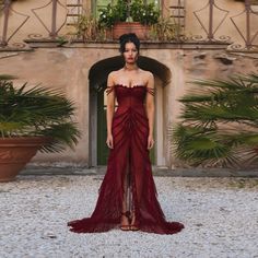 Fashion Burgundy Bridal Dresses Robe Cap Shoulder Sheer See Thru Tulle Bride Dress To Photo Front Masquerade Theme Dresses, Wine Colored Dress Formal, Red Formal Gown Elegant, Jewelry With Burgundy Dress, Dark Red Tulle Dress, Tango Dress Aesthetic, Barristers Ball Dress, Red Ethereal Dress, Jewel Tone Gown