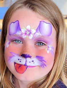 Cute puppy face painting Husky Face Paint, Dog Face Paint Easy, Adult Face Painting, Professional Face Paint, Glitter Bar