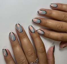 Chrome Nail Ideas, Opal Nails, Aura Nails, Mens Nails, Chrome Nail Art, Chrome Nails Designs, Gel Mani, Nails Design Ideas, Chrome Nail