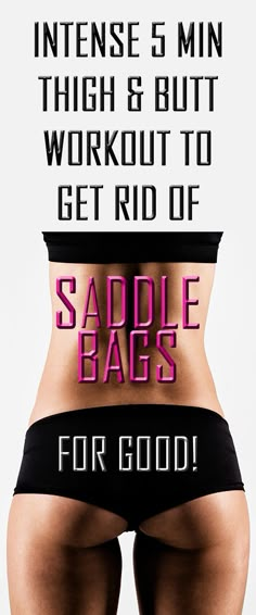 Intense 5 min thigh and butt workout to get rid of saddlebags. #saddlebags #thighworkout #buttworkout Saddlebag Workout, Video Sport, Thigh Workout, Mommy Workout, Simple Exercises, Jump Squats, Thigh Exercises, Motivation Fitness, Getting Fit