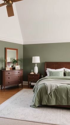 Victorian Green Bedroom Ideas Green Victorian Bedroom, Modern Victorian Interior Design, Modern Victorian Interiors, Sage Green Bedroom Ideas, Green Bedroom Design, Victorian Green, Victorian Interior Design