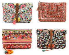 bohemian clutch Design Produk, Pochette Diy, Bohemian Clutch, Le Catch, Best Leather Wallet, Boho Clutch, Ethnic Bag, Vintage Embroidery