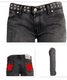 Patches Jeans, Patched Jeans, Red Star, Christmas Wishlist, Aesthetic Outfits, Black Jeans, Barcelona