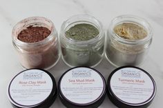 This mask trio gives you all you've ever wanted in masks. The Rose Clay mask purifies the skin, gently detoxing all of the impurities and improving circulation to the face leaving it glowing. We've added yarrow flower powder which is amazing for acne and improving circulation to the face. You'll look amazing after this mask! Ingredients: Rose Clay, Yarrow Powder**Indicates certified organicThe Sea Mud Face Paste is made with a base of French Green Clay, Sea Salt, and Sea Kelp. This mask contains Feminine Herbs, Rose Clay Mask, Yarrow Flower, Turmeric Mask, Candle Dressing, French Green Clay, Organic Facial, French Green, Clay Face Mask