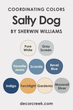 the color scheme for salty dog by sherwin williams