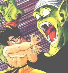 Goku vs piccolo 90s Manga, Kid Goku, Creepy Images, Goku Vs, Dragon Ball Super Goku, Dbz Art, Anime Collectibles, Dragon 2, Dragon Balls