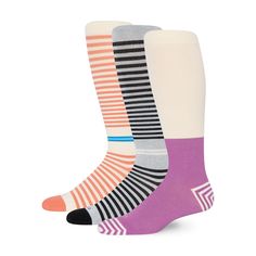 PRICES MAY VARY. All-Day Support: With 15-20 mmHg of True Graduated Compression, Comrad CloudCotton Knee-High Compression Socks offer all-day comfort. These compression socks for men and women promote circulation. Includes 3 pairs in Grey/Black Stripe, Cream/Terra Cotta Stripe, and Cream/Mulberry Colorblock. 39% Nylon / 31% Combed Cotton / 17% Mico Modal / 7% Lyocel / 6% Elastane Size: These unisex socks in size Small fit a Women’s shoe size 5-7.5 and a Men’s 6-8, with a calf circumference of 10-14". If you’re between sizes, we recommend sizing up. What Makes Our Socks Special: True Graduated Compression improves leg and foot comfort with compression that is strongest at the ankle and gradually decreases up the leg to reduce swelling. Insanely Comfortable: Our cotton tencel is the perfect Gifts For Older Women, Tv Series To Watch, Reduce Swelling, Post Workout Recovery, Socks For Men, Best Leggings, Compression Socks, Running Jacket, Knee High Socks