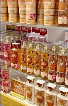 the shelves are filled with many different types of products