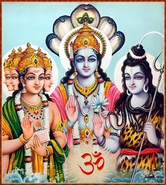 the three avatars of lord rama are depicted in this painting