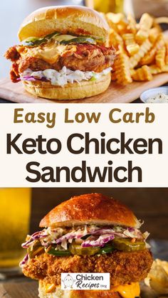 Keto Chicken Sandwich : This low carb chicken sandwich is packed with flavor, protein, and healthy fats, this sandwich will satisfy your hunger without the carb overload that comes with traditional sandwiches. Keto Chicken Sandwich, Chicken Dips Crockpot, Rotisserie Chicken Soup, Keto Chicken Soup, Keto Friendly Bread, Chicken Noodle Soup Crock Pot, Buffalo Chicken Sandwiches