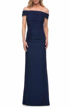 After Six Sleeveless Satin Faux Wrap Gown | Nordstrom Jersey Evening Dress, Column Skirt, Gown Style, Long Sleeve Cocktail Dress, Mother Of Groom Dresses, Trumpet Gown, Trumpet Skirt, Long Evening Gowns, Column Gown