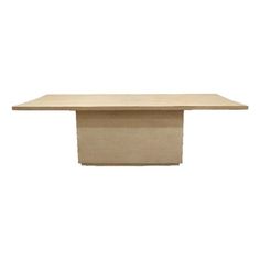 a wooden table with no top on a white background in front of a white backdrop